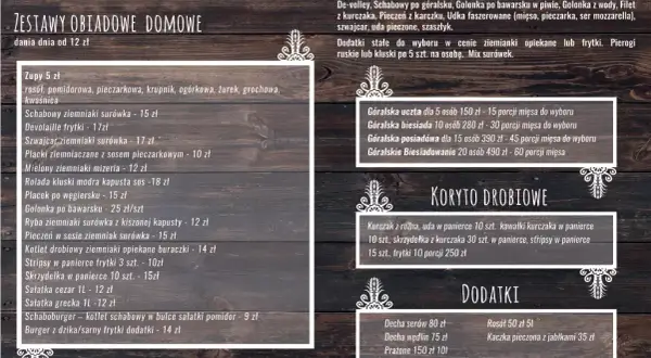 Restauracja bacówka: Menu, ceny i smaki prawdziwej góralskiej kuchni