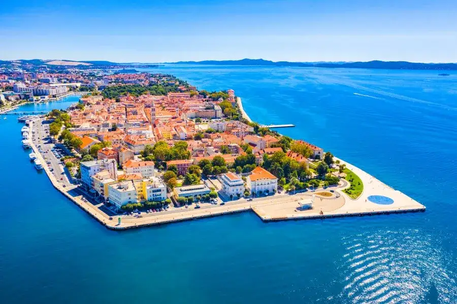 Zadar atrakcje widok miasto morze