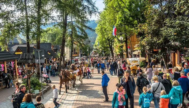 Zakopane Krupówki dzień