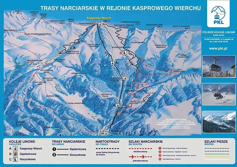 mapa szlaków Kasprowy Wierch