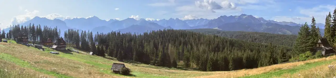 Panorama Tatr z Głodówki Bukowina Tatrzańska