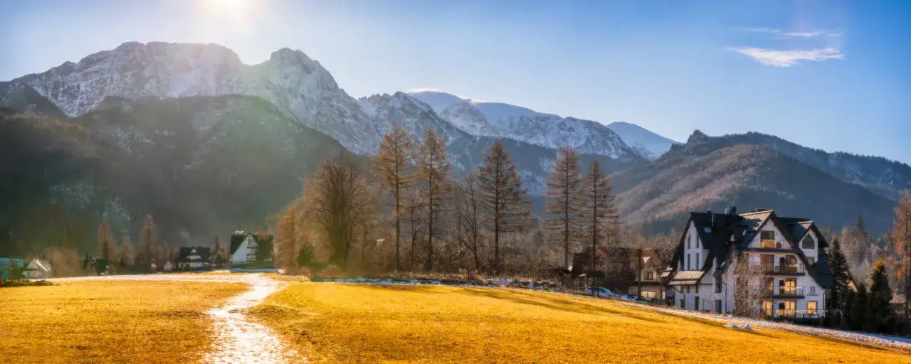 Zakopane panorama Krupówki Giewont